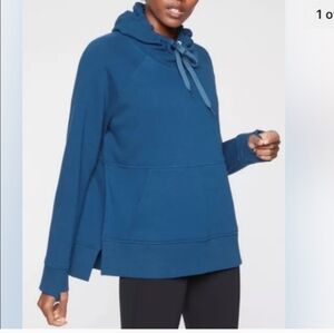 Athleta Cozy Karma Longer Hoodie Peacock Blue Sz.XS